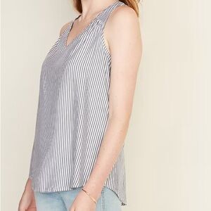 Old Navy Gray & White Striped Tank